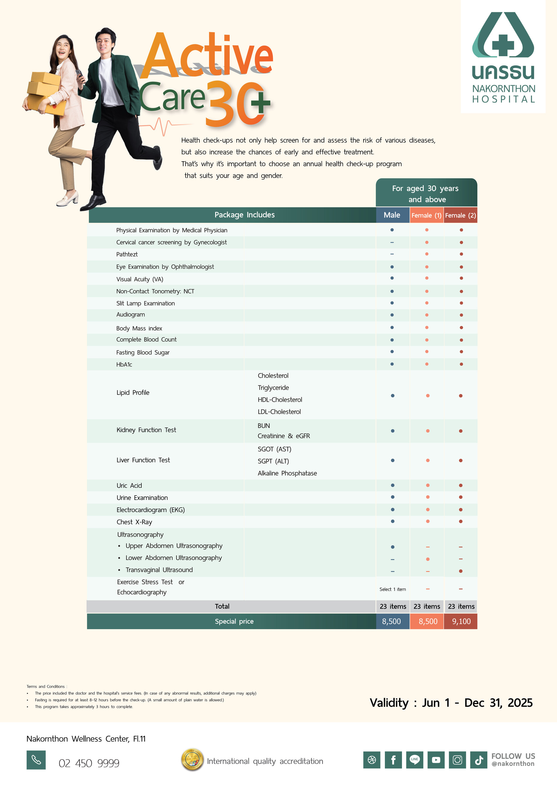 Active Care 30+ Check up Program