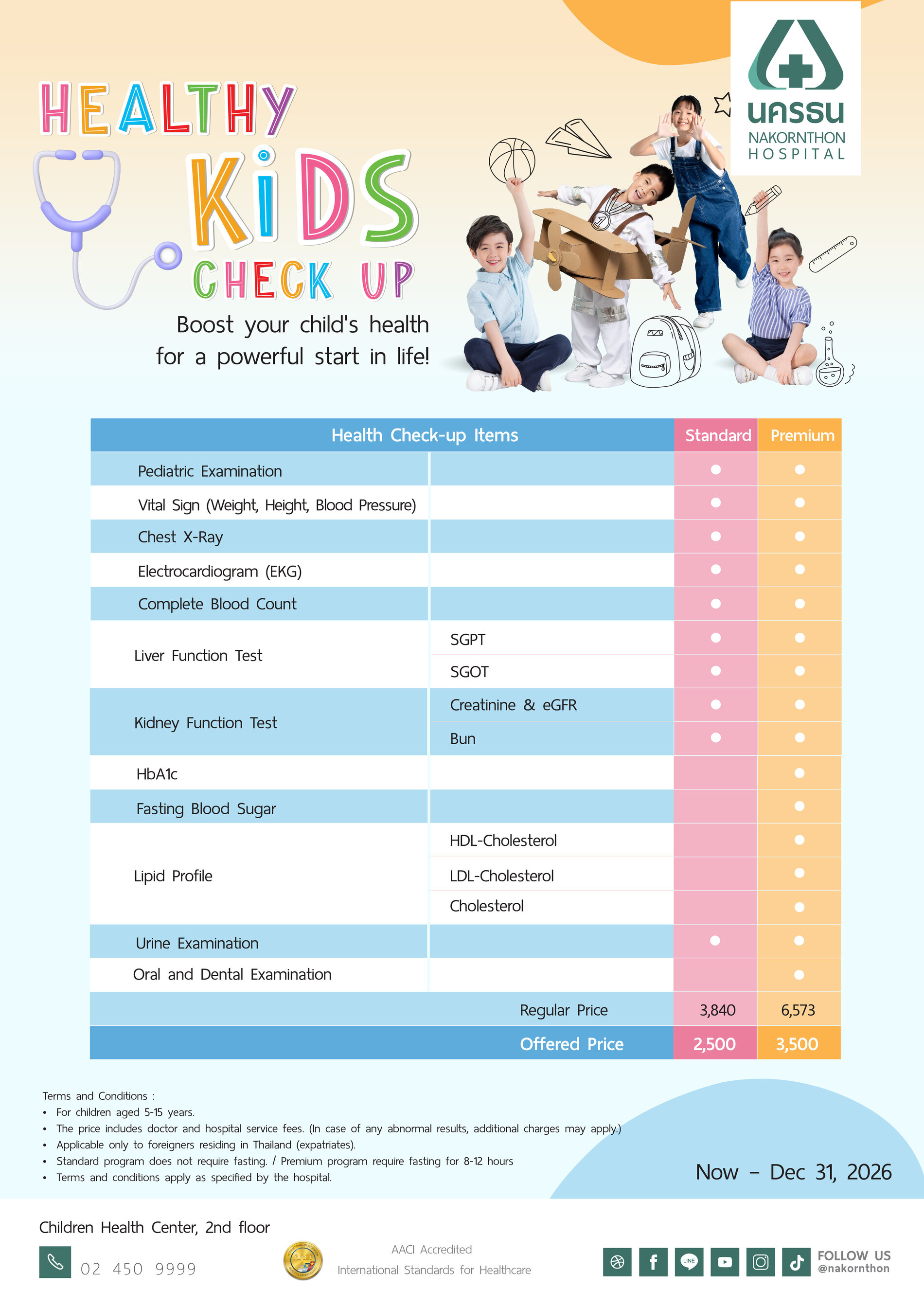 Healthy Kids Check-up Package