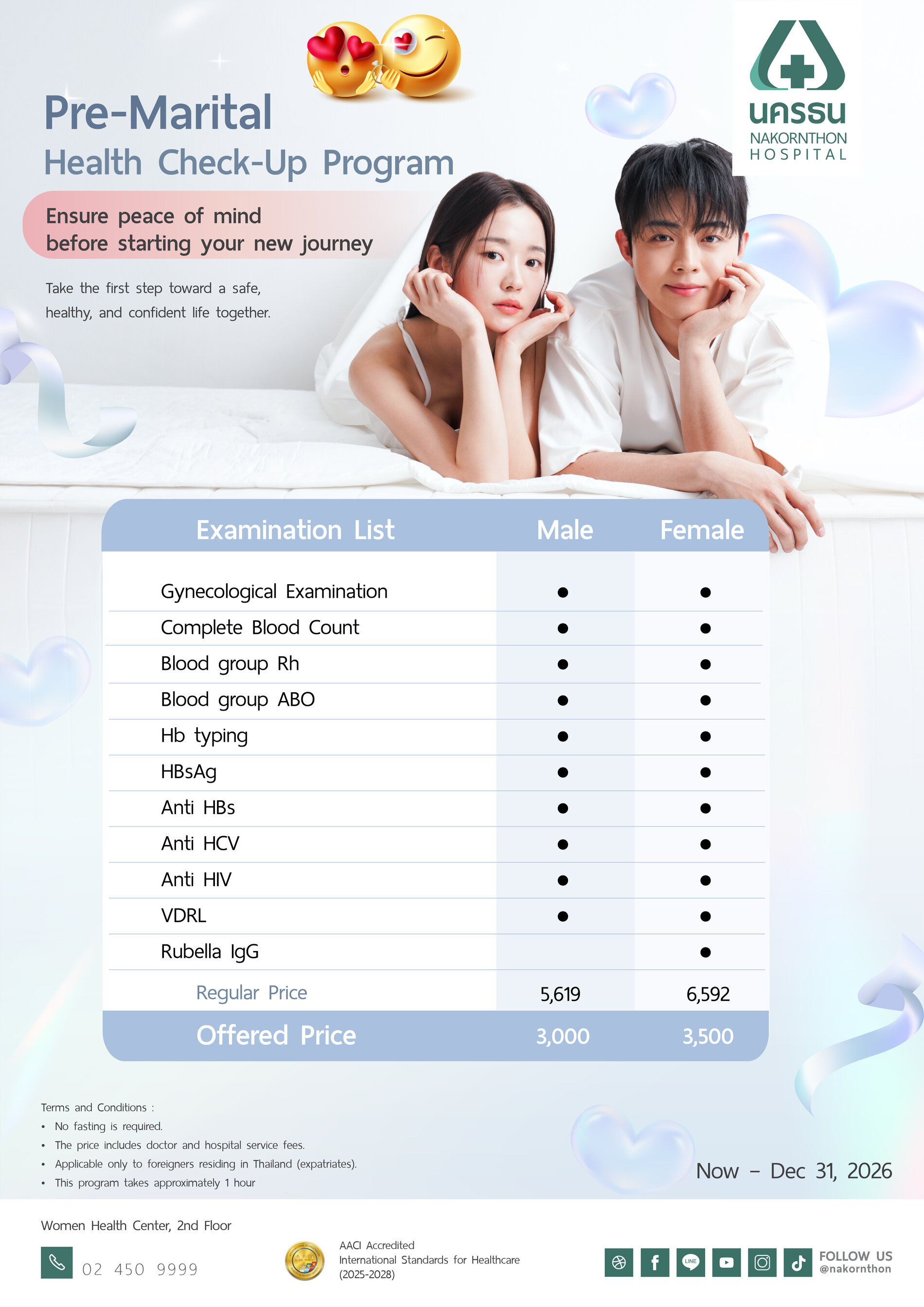 Pre-Marital Health Check up Program