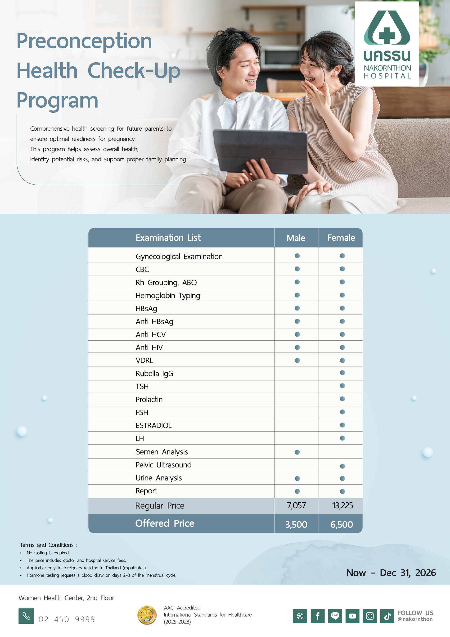 Preconception Health Check up Program