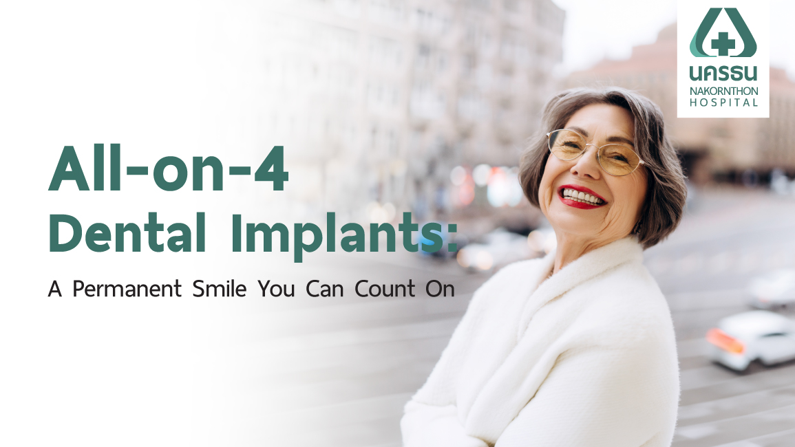 Senior woman smiling confidently after All-on-4 dental implants treatment